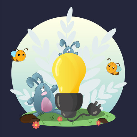 Energy Conservation. Nature Conservationのイラスト素材