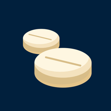 Two medical pills or vitamins for diseases. Vectorのイラスト素材