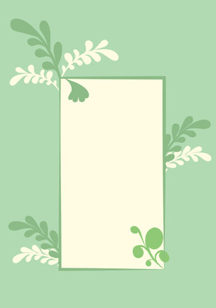 Background for spring card with leaves. Vectorのイラスト素材