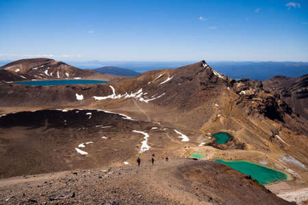 Tongarairo Crossing - Emerald Lakesの写真素材