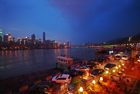 ChongQing NanBin nightのeditorial素材