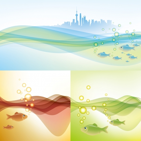 water environment of shanghaiのイラスト素材