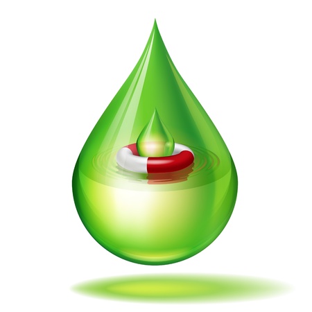 transparent drops and imaginary graphicsのイラスト素材