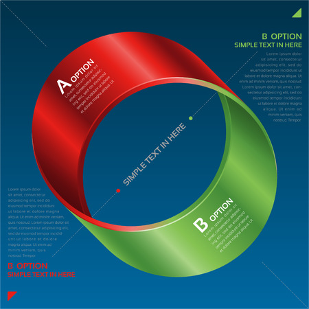 Mobius strip of paper. Vector option infographic.のイラスト素材