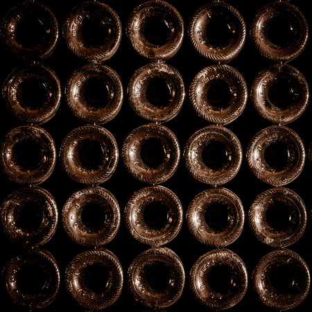 Stack of wine bottles-Bordeaux Wineyardの写真素材
