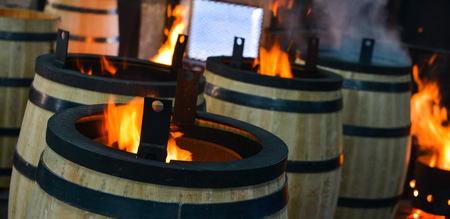 Barrel Making in Bordeaux Wineyardの写真素材