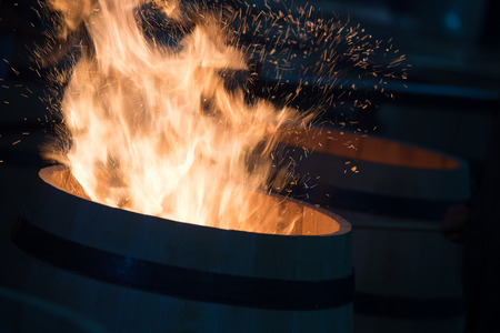 Barrel Making in Bordeaux Wineyardの写真素材