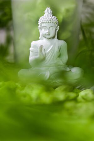 Candles Flame and Boudha Religion Studio shootの写真素材