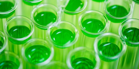 Laboratory,  green test tubeの写真素材