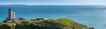 Petit Minou Lighthouse. Plougonvelin, Brittany, France, Europeの写真素材