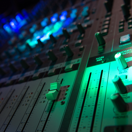 Sound music mixer control panel