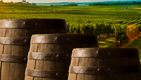 Background of barrel wood, background, wine, bordeaux wineyardの写真素材