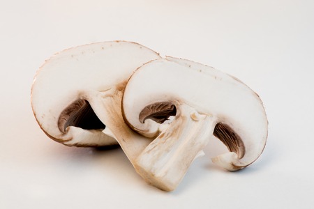 Fresh mushrooms isolated on white background, 2017の写真素材