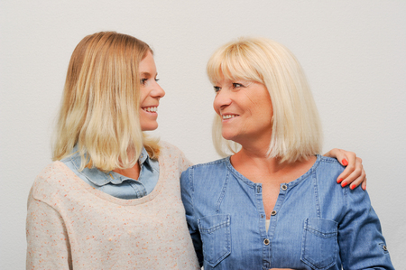 Senior mother and daughterの写真素材