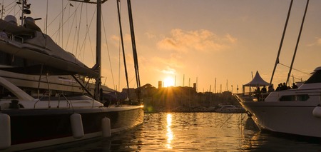 Picture of port of Cannes old city at the French Riviera, France, Europeの写真素材