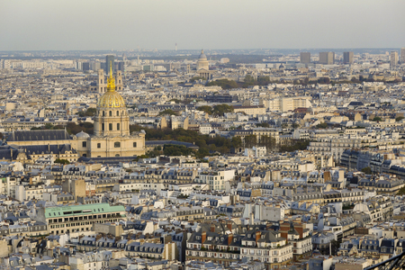 Paris, Eiffel tower, Aerial view, France, Europeの写真素材