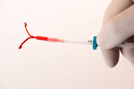 Birth Control symbol, IUD contraception, Sex education with responsabilityの写真素材