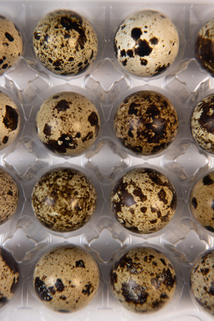 Fresh Quail eggs on background, Food and health concept