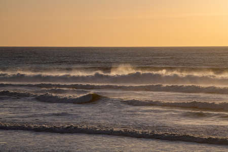 The beach of Carcans, near Lacanau, on the French Atlantic coastの写真素材