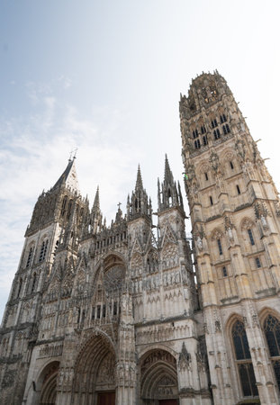 Rouen ; France - august 2024 : Rouen Notre-Dame Cathedralの写真素材