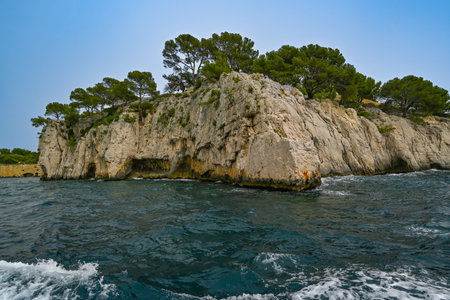 Marseille, France - June 9, 2024 : Calanque of En-Vau on the Coast of Provence, between Cassis and...