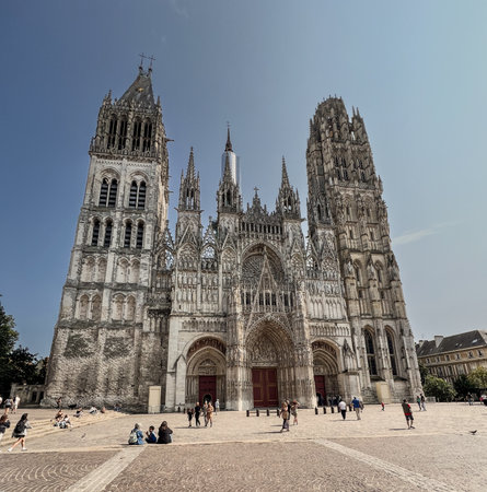 Rouen ; France - august 2024 : Rouen Notre-Dame Cathedralの写真素材