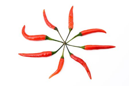 fresh and spicy cayenne on white