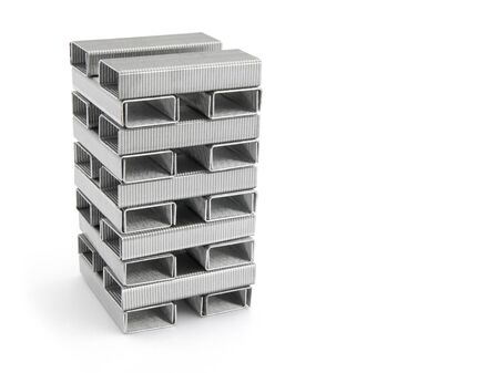 stacked staples like a building 