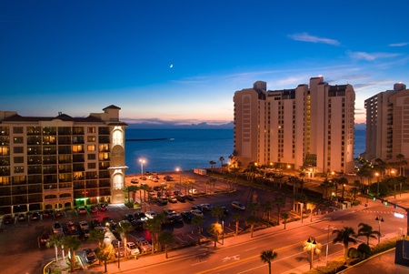 sunset of clearwater at tampa floridaのeditorial素材