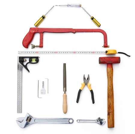 tools shaped like a house の写真素材