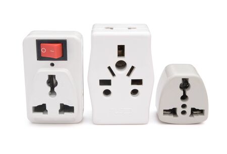 different universal adapters with clipping path