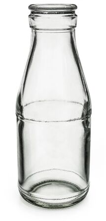 empty milk bottleの写真素材