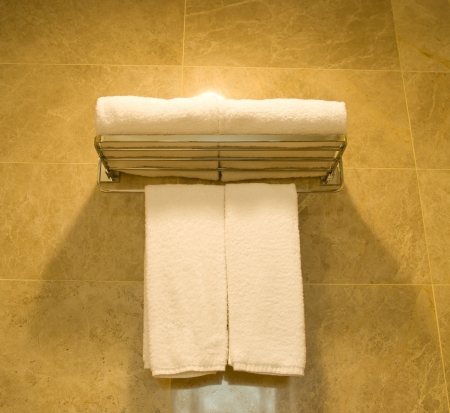 towel and shelfの写真素材