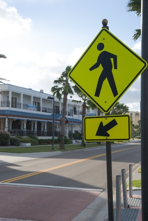 traffic sign for pedestrian crossingの写真素材