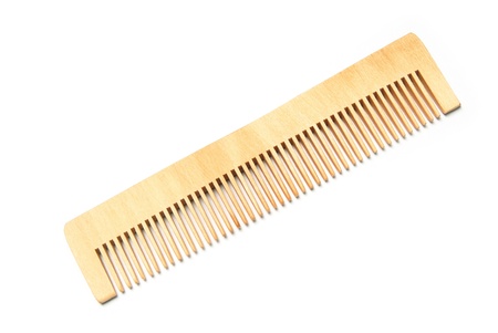 wooden comb on a white background