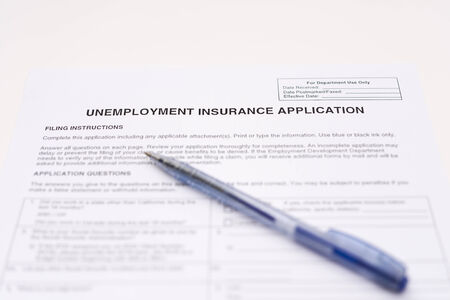 unemployment insurance applicationの写真素材