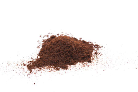 coffee powder on a white backgroundの写真素材