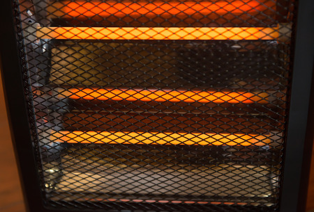 electric heater workingの写真素材