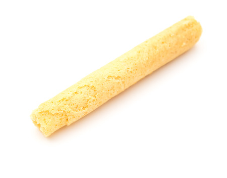 sweet egg roll on a white background