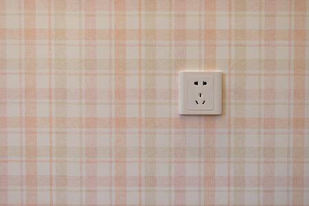 electrical outlet on a wallの写真素材