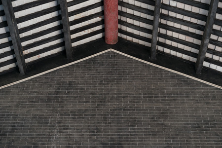 roof inside of a traditional Chinese building horizontal