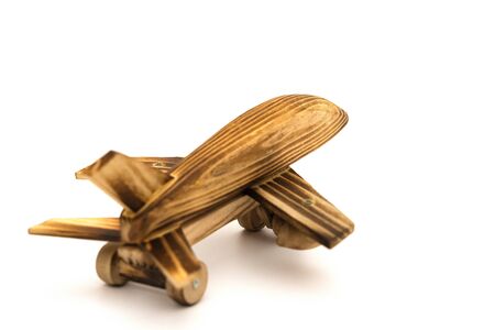 airplane model on white backgroundの写真素材