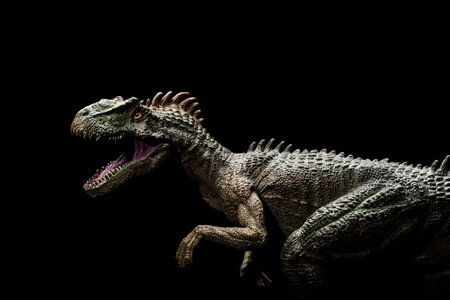 allosaurus on a dark backgroundの写真素材