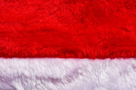 santa claus hat close up as backgroundの写真素材