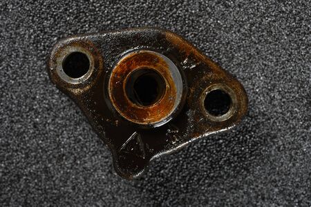 top view machine parts on a dark background