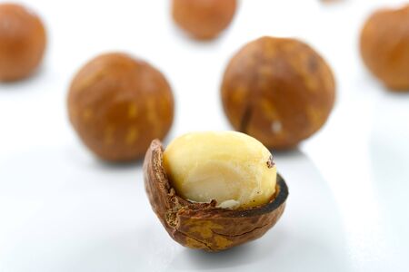 side view macadamia nuts