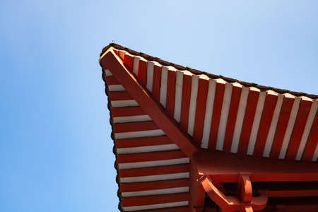 corner of a traditonal chinese temple roof