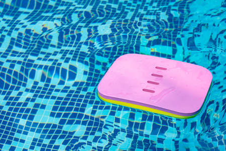 floating pad on the water of a swimming pool