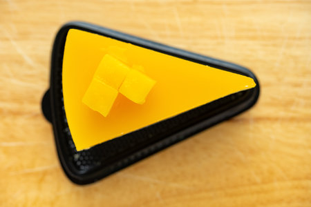 top view fresh mango cakeの写真素材