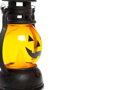 Jack O Lantern on a white backgroundの写真素材